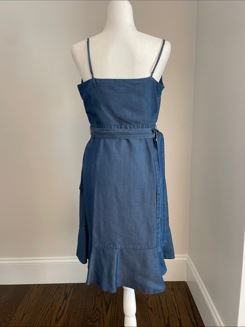 Banana Republic Navy Wrap Dress with Spaghetti Straps - Picture 2 of 2